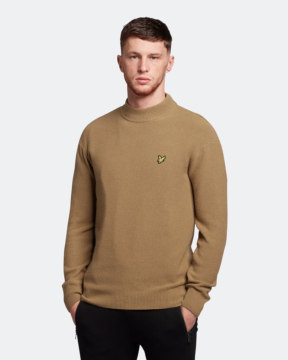 Knitted Mock Roll Neck Jumper sold by Lyle & Scott