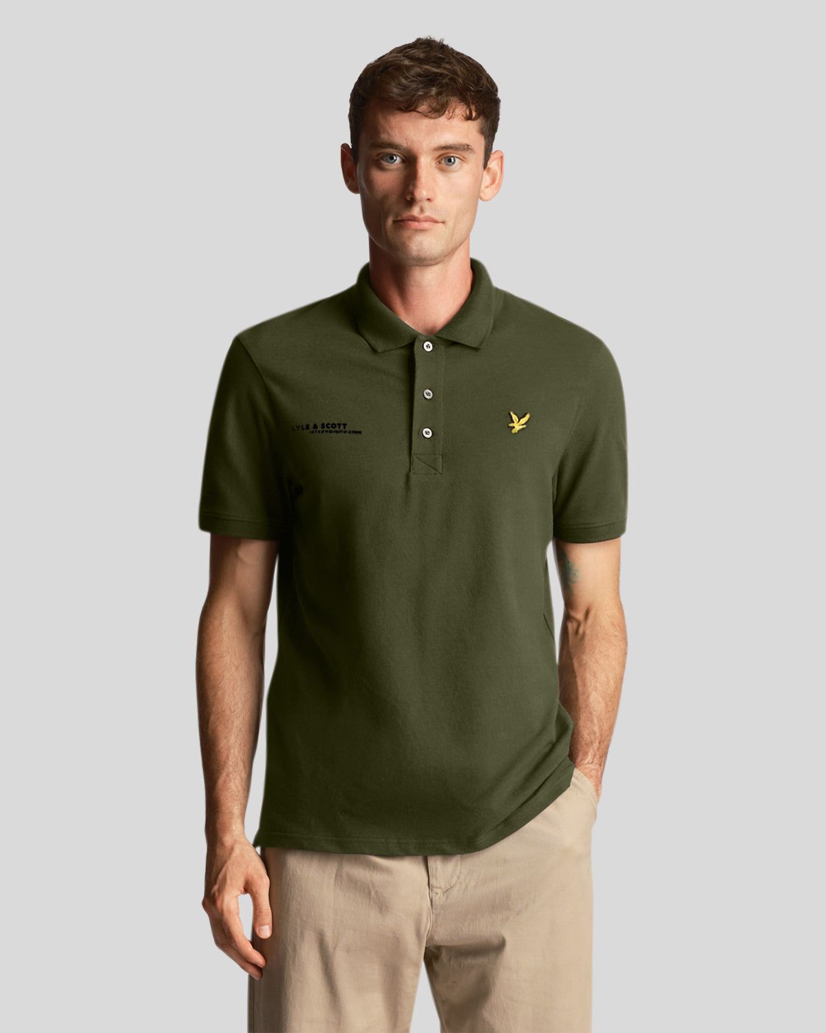 Plain Polo Shirt Co-Ordinates Print sold by Lyle & Scott