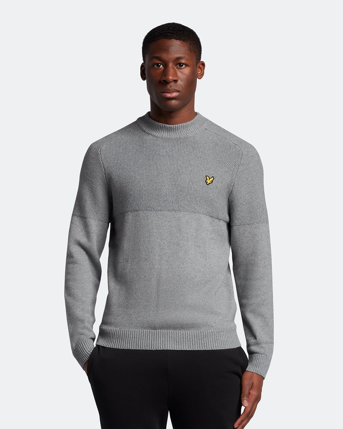 Seed Stitch Mock Neck Jumper sold by Lyle & Scott