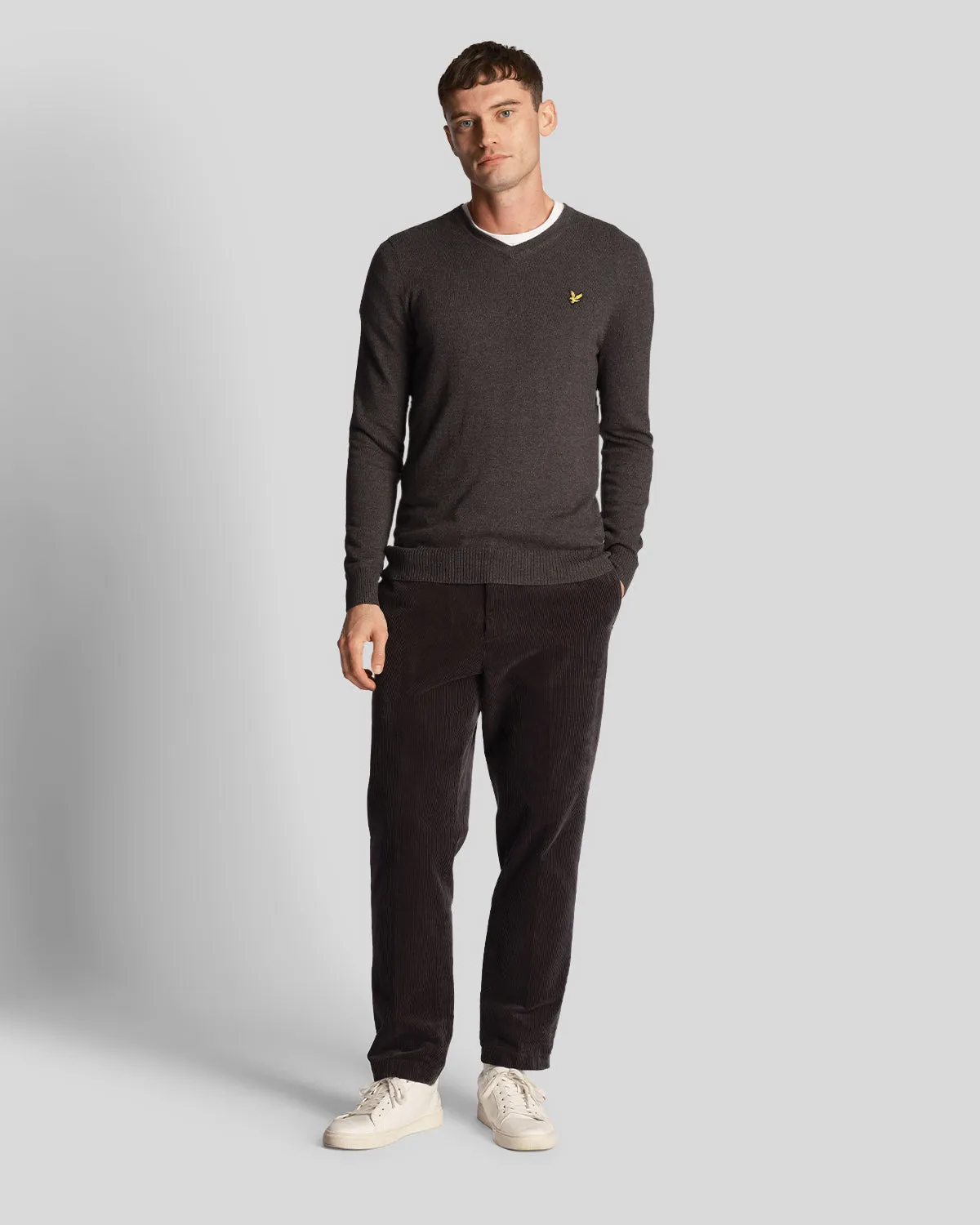 Cotton Merino V Neck Jumper sold by Lyle & Scott product image thumbnail 2