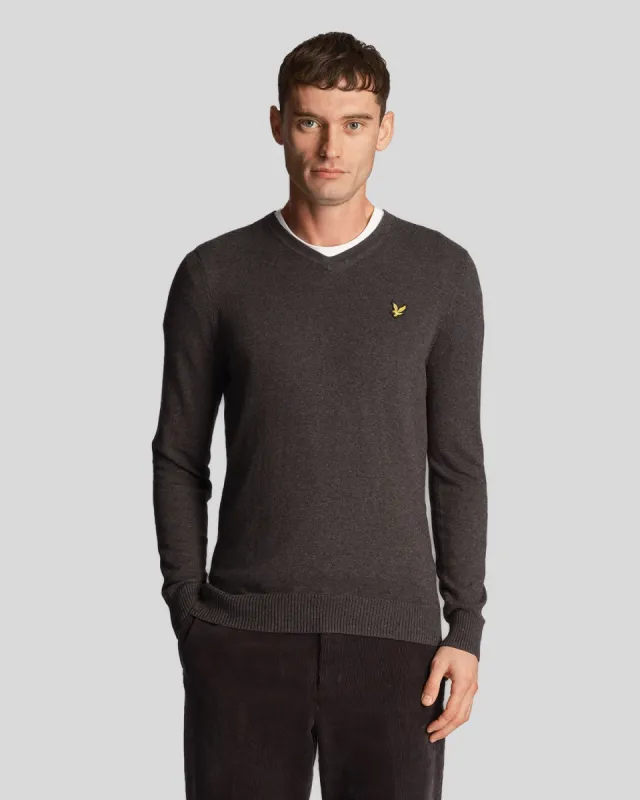 Cotton Merino V Neck Jumper sold by Lyle & Scott