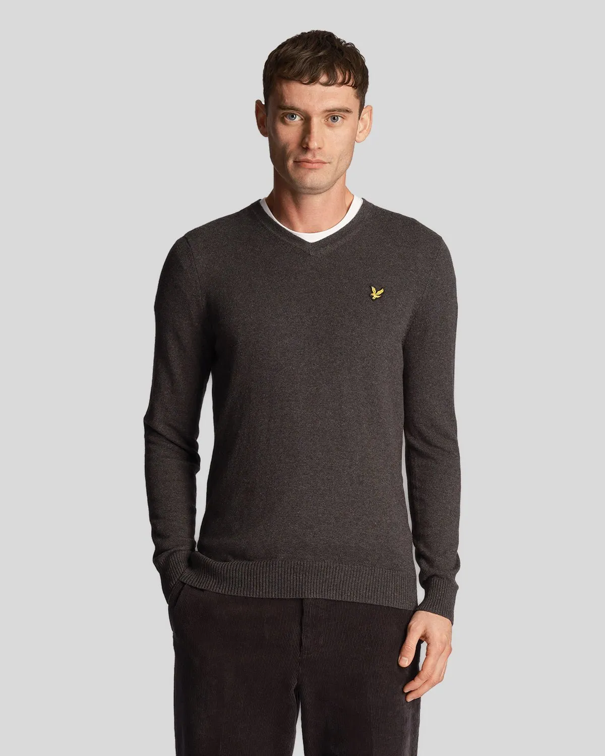 Cotton Merino V Neck Jumper sold by Lyle & Scott