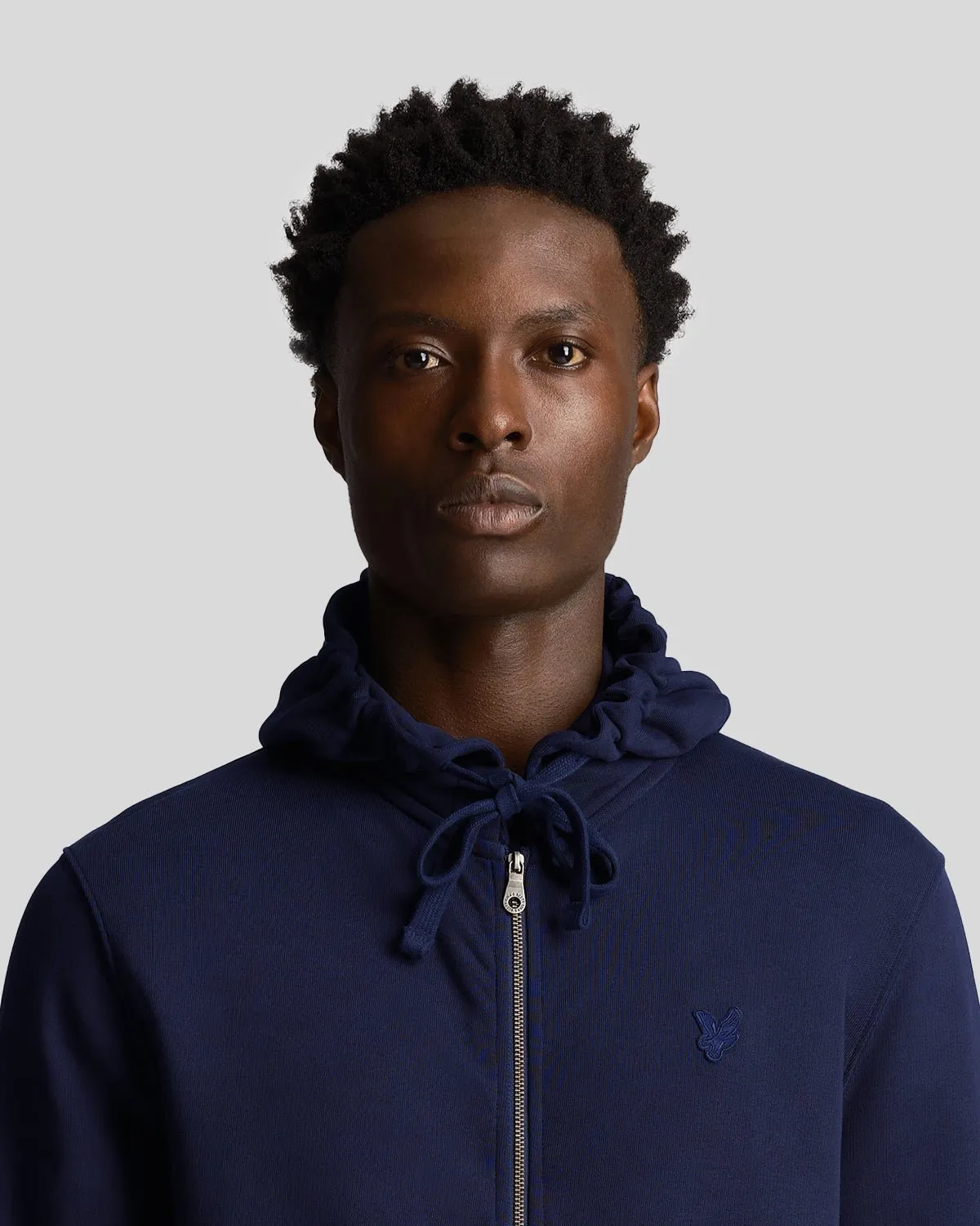 Tonal Eagle Zip Through Hoodie sold by Lyle & Scott product image thumbnail 4