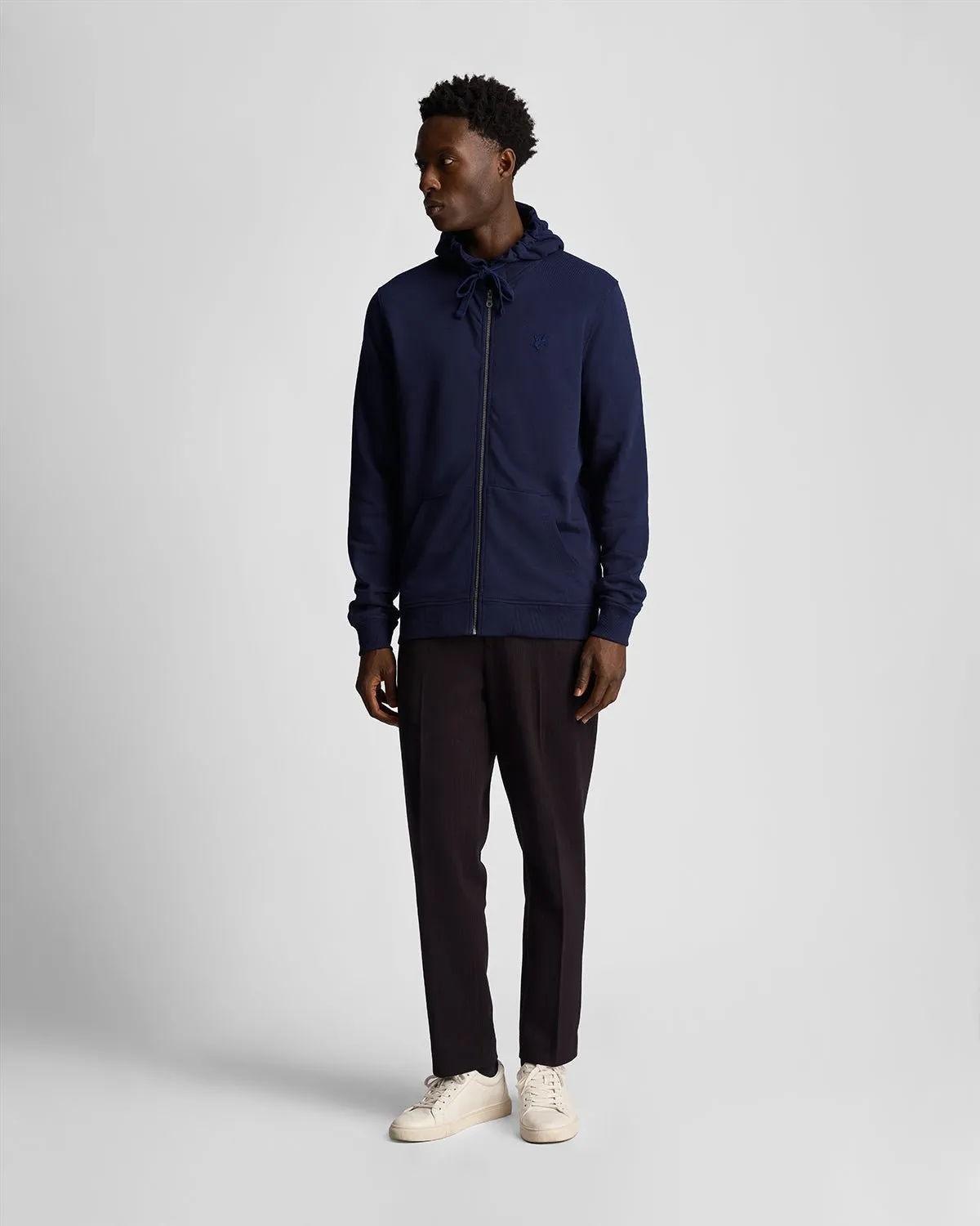Tonal Eagle Zip Through Hoodie sold by Lyle & Scott product image thumbnail 2