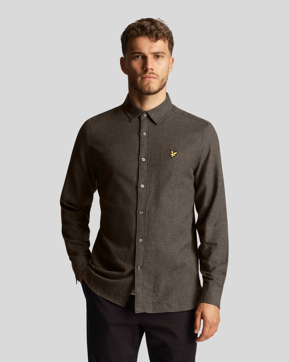 Marl Flannel Shirt sold by Lyle & Scott