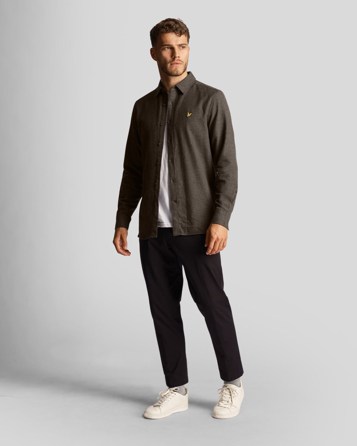 Marl Flannel Shirt sold by Lyle & Scott product image thumbnail 2