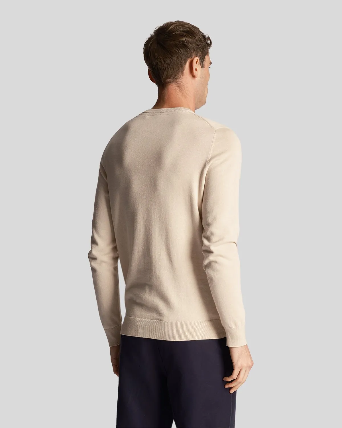 Tonal Eagle Cotton Crew Neck Jumper sold by Lyle & Scott product image thumbnail 3