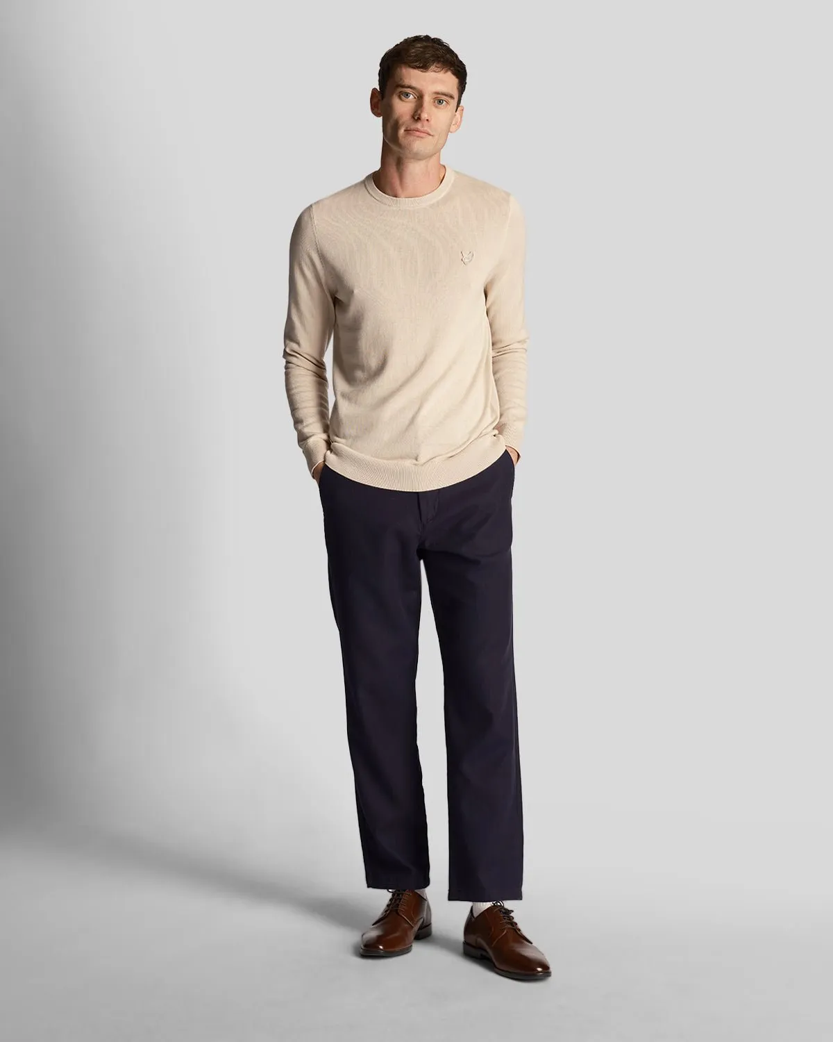 Tonal Eagle Cotton Crew Neck Jumper sold by Lyle & Scott product image thumbnail 2