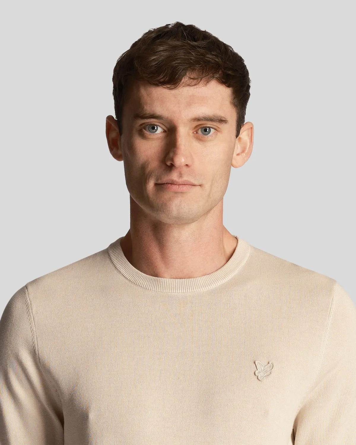 Tonal Eagle Cotton Crew Neck Jumper sold by Lyle & Scott product image thumbnail 4