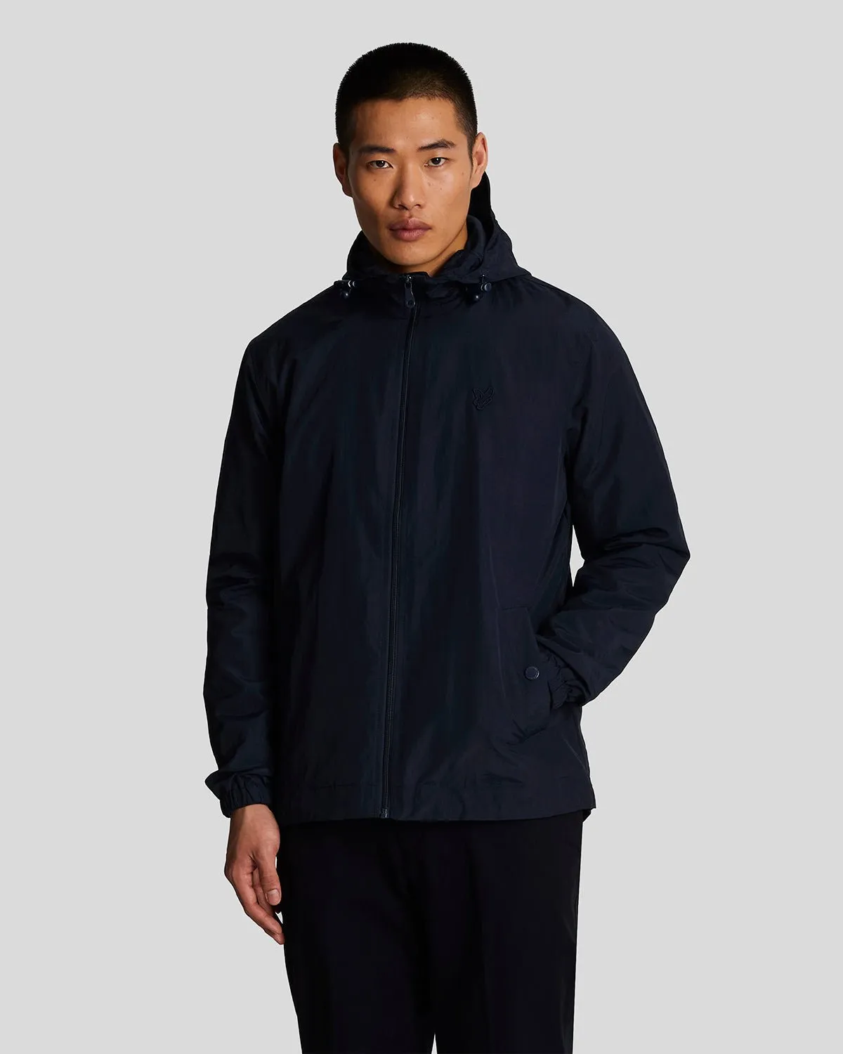 Tonal Eagle Zip Through Hooded Jacket sold by Lyle & Scott