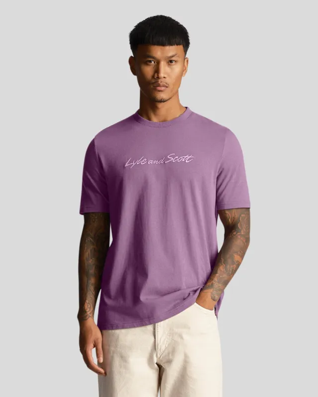 Script Embroidery T-Shirt sold by Lyle & Scott