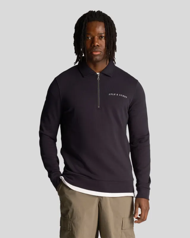 Loopback Embroidered Collared Sweatshirt sold by Lyle & Scott