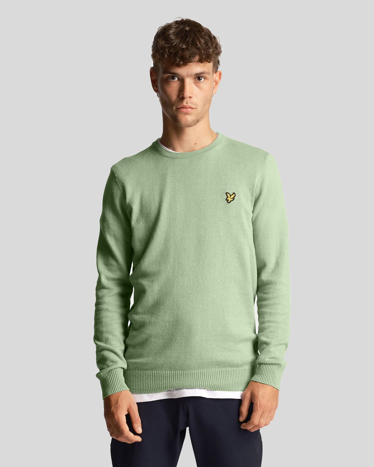 Cotton Merino Crew Neck Jumper sold by Lyle & Scott