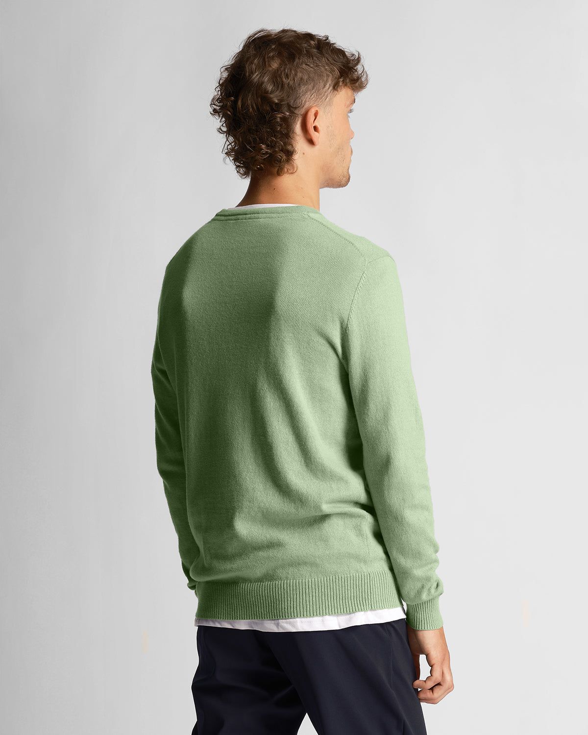 Cotton Merino Crew Neck Jumper sold by Lyle & Scott product image thumbnail 3