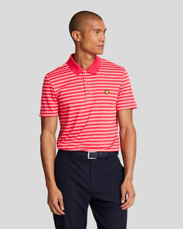 Golf Broad Stripe Polo Shirt made by Lyle & Scott