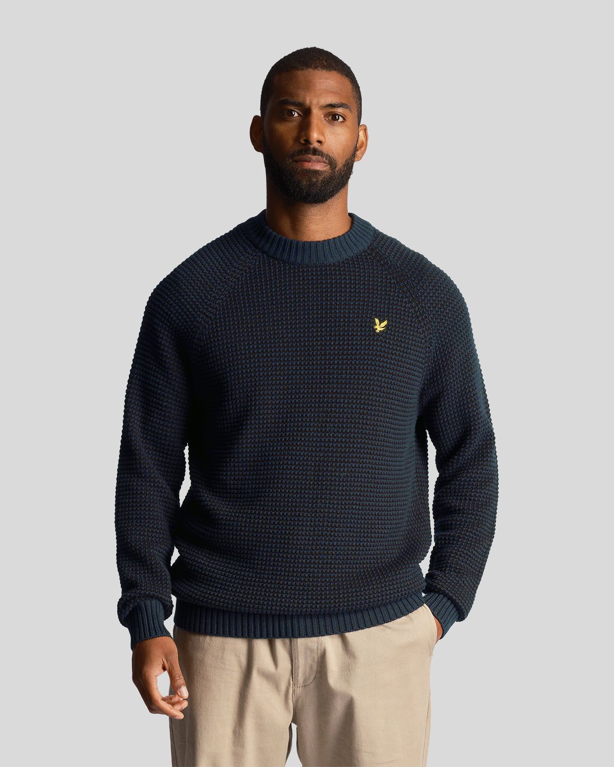 Birdseye Mock Neck Jumper sold by Lyle & Scott