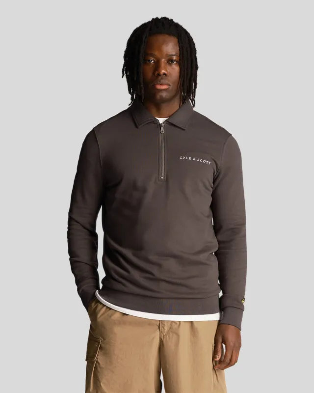 Loopback Embroidered Collared Sweatshirt sold by Lyle & Scott