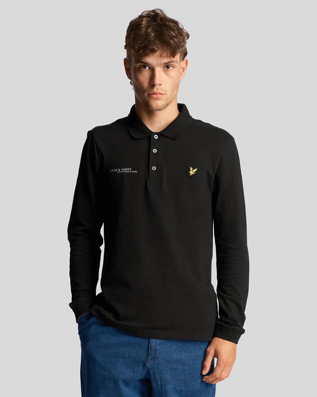 Long Sleeve Polo Shirt Co-Ordinates Print sold by Lyle & Scott
