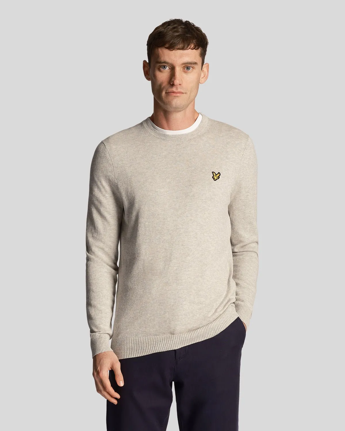 Cotton Merino Crew Neck Jumper sold by Lyle & Scott