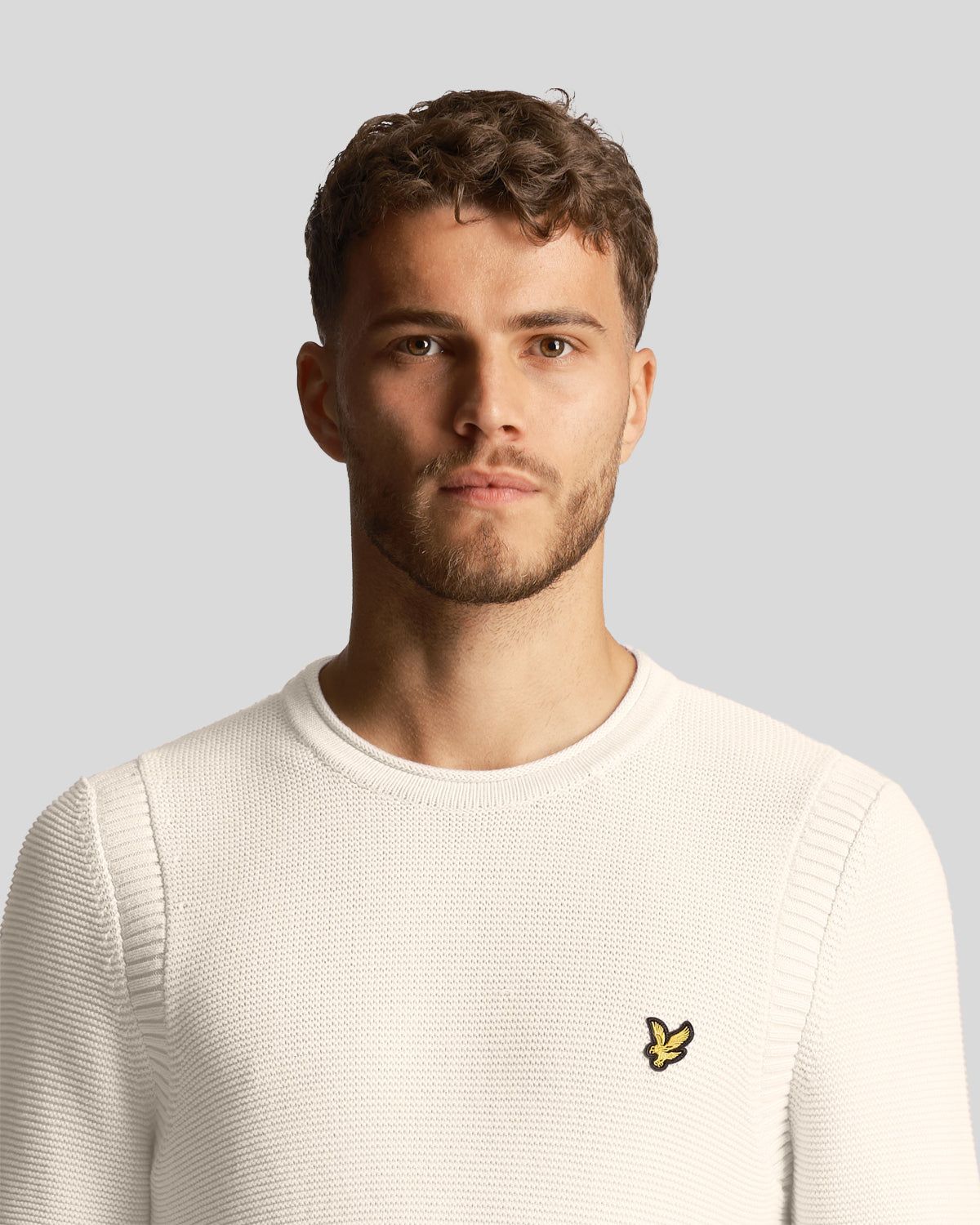 Garter Stitch Self Roll Neck Jumper sold by Lyle & Scott product image thumbnail 4