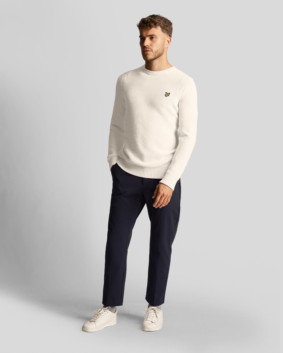 Garter Stitch Self Roll Neck Jumper sold by Lyle & Scott product image thumbnail 2