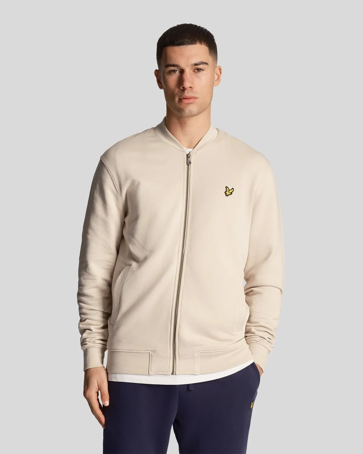 Loopback Jersey Bomber Jacket sold by Lyle & Scott