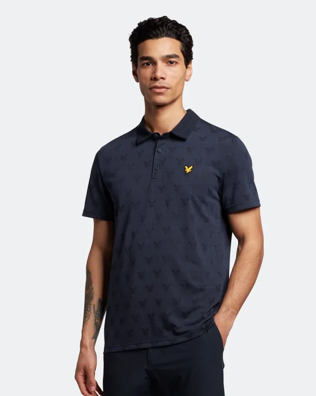 Golf Jacquard Polo Shirt sold by Lyle & Scott