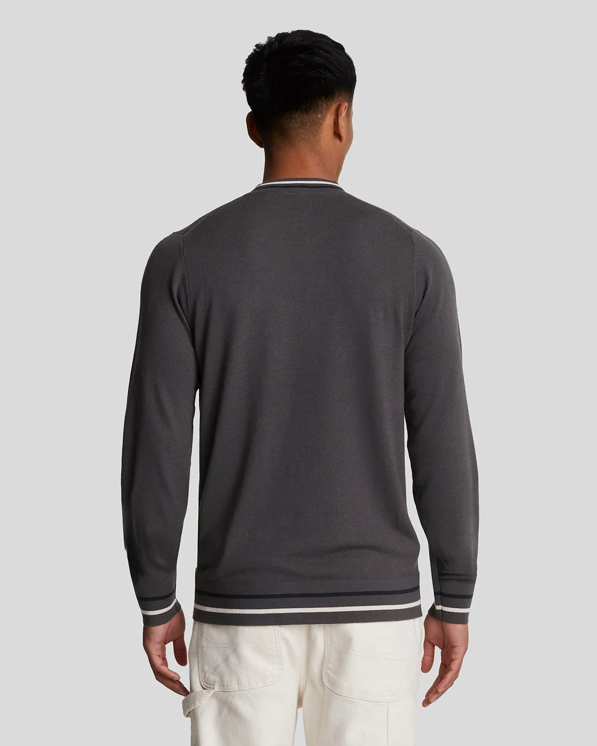 Embroidered Tipped Crew Neck Jumper sold by Lyle & Scott product image thumbnail 3