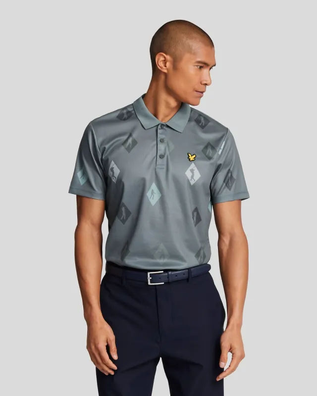 Polka Diamond Golf Polo Shirt made by Lyle & Scott