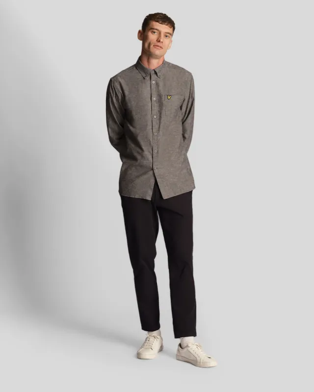 Cotton Linen Button Down Shirt sold by Lyle & Scott