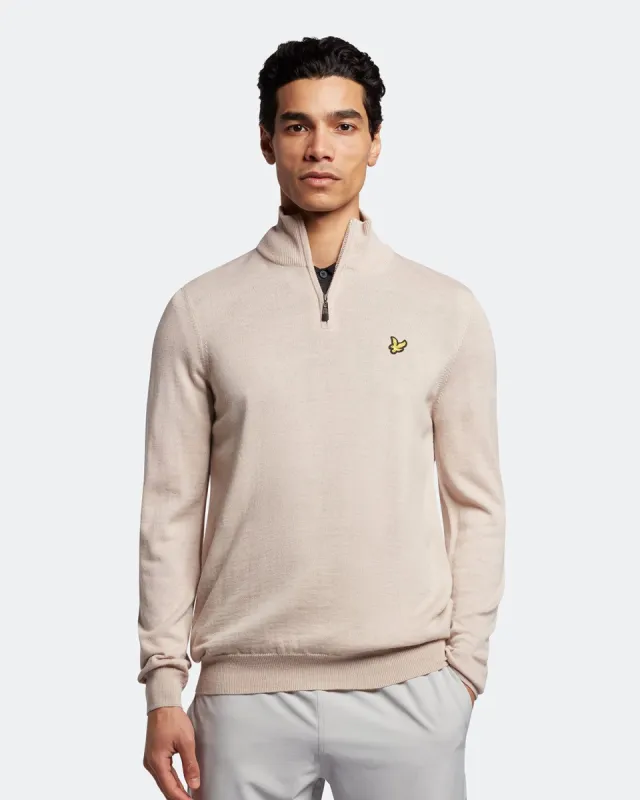 Golf Core 1/4 Zip Merino Jumper sold by Lyle & Scott
