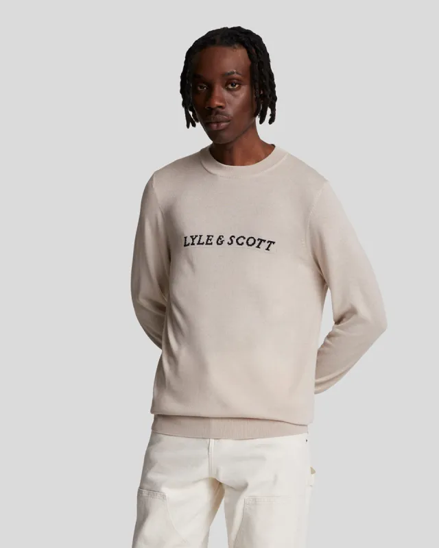 Script Jacquard Jumper sold by Lyle & Scott