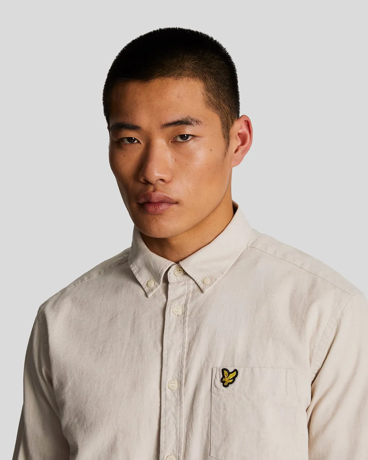Cotton Linen Button Down Shirt sold by Lyle & Scott product image thumbnail 4