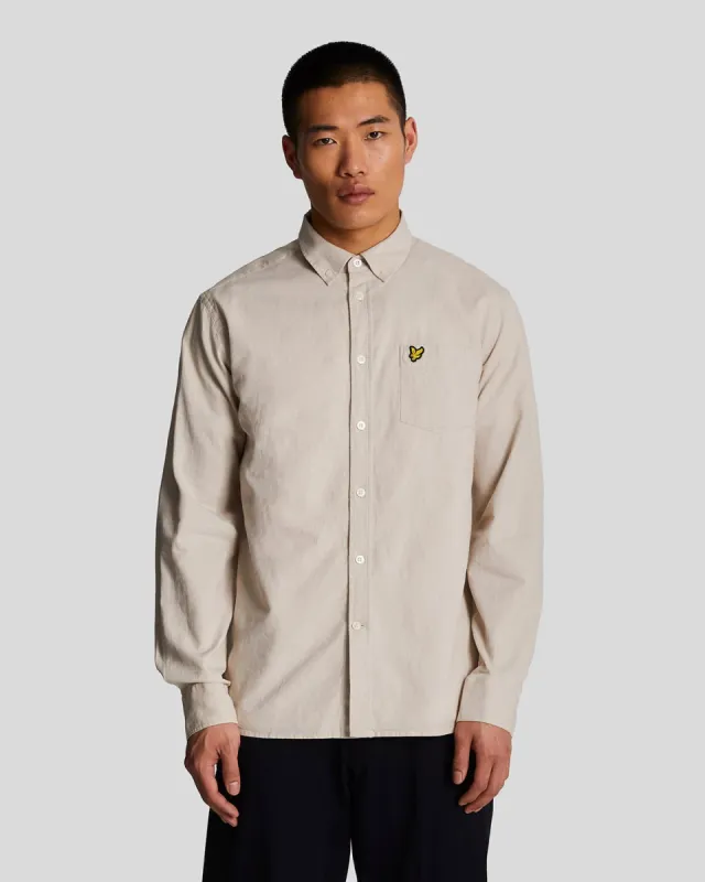 Cotton Linen Button Down Shirt sold by Lyle & Scott