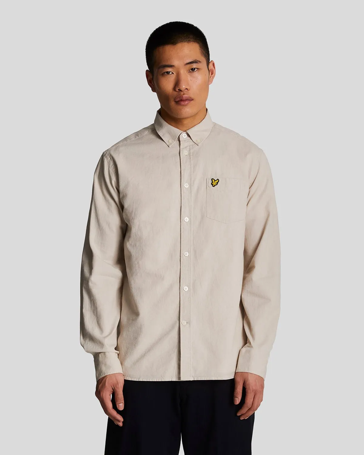 Cotton Linen Button Down Shirt sold by Lyle & Scott