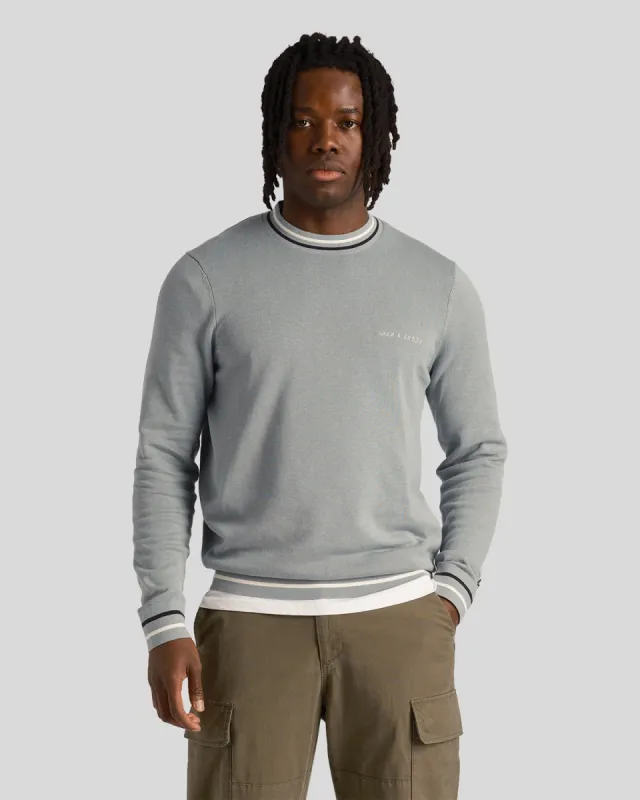 Tipped Crew Neck Jumper sold by Lyle & Scott