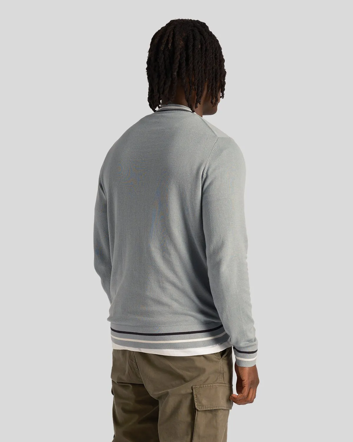 Tipped Crew Neck Jumper sold by Lyle & Scott product image thumbnail 3