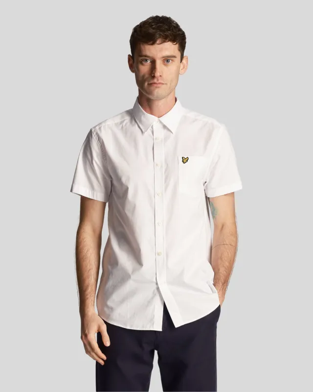 Plain Poplin Short Sleeve Shirt sold by Lyle & Scott
