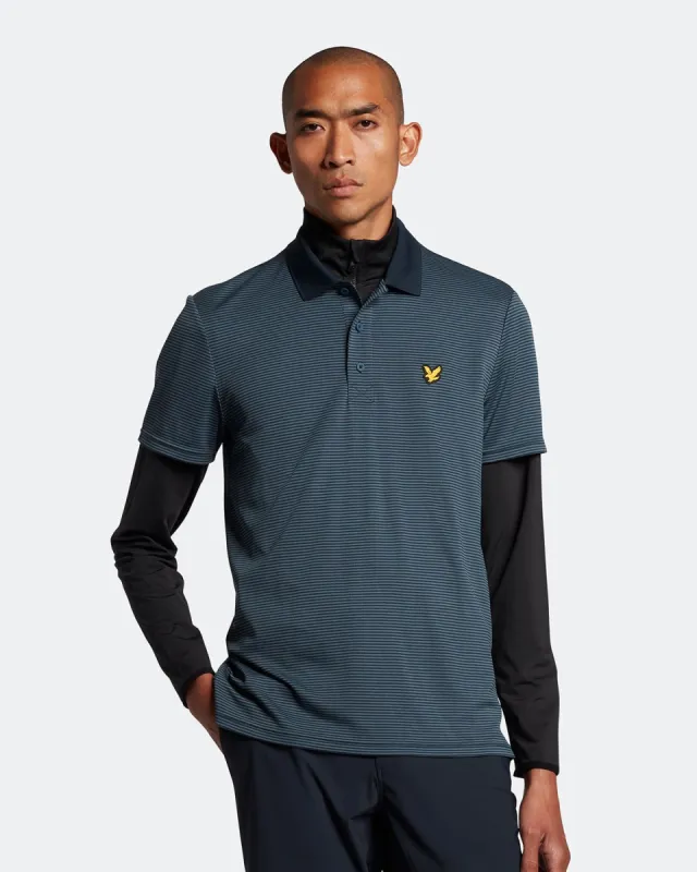 Golf Microstripe Polo Shirt sold by Lyle & Scott