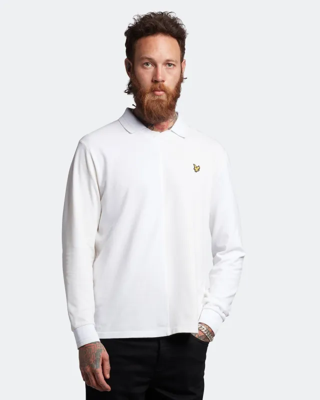 Long Sleeve Wide Tonal Stripe Polo Shirt sold by Lyle & Scott