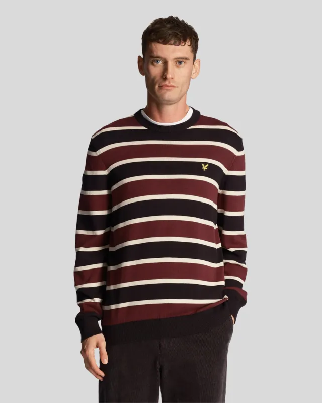 Striped Crew Neck Jumper sold by Lyle & Scott