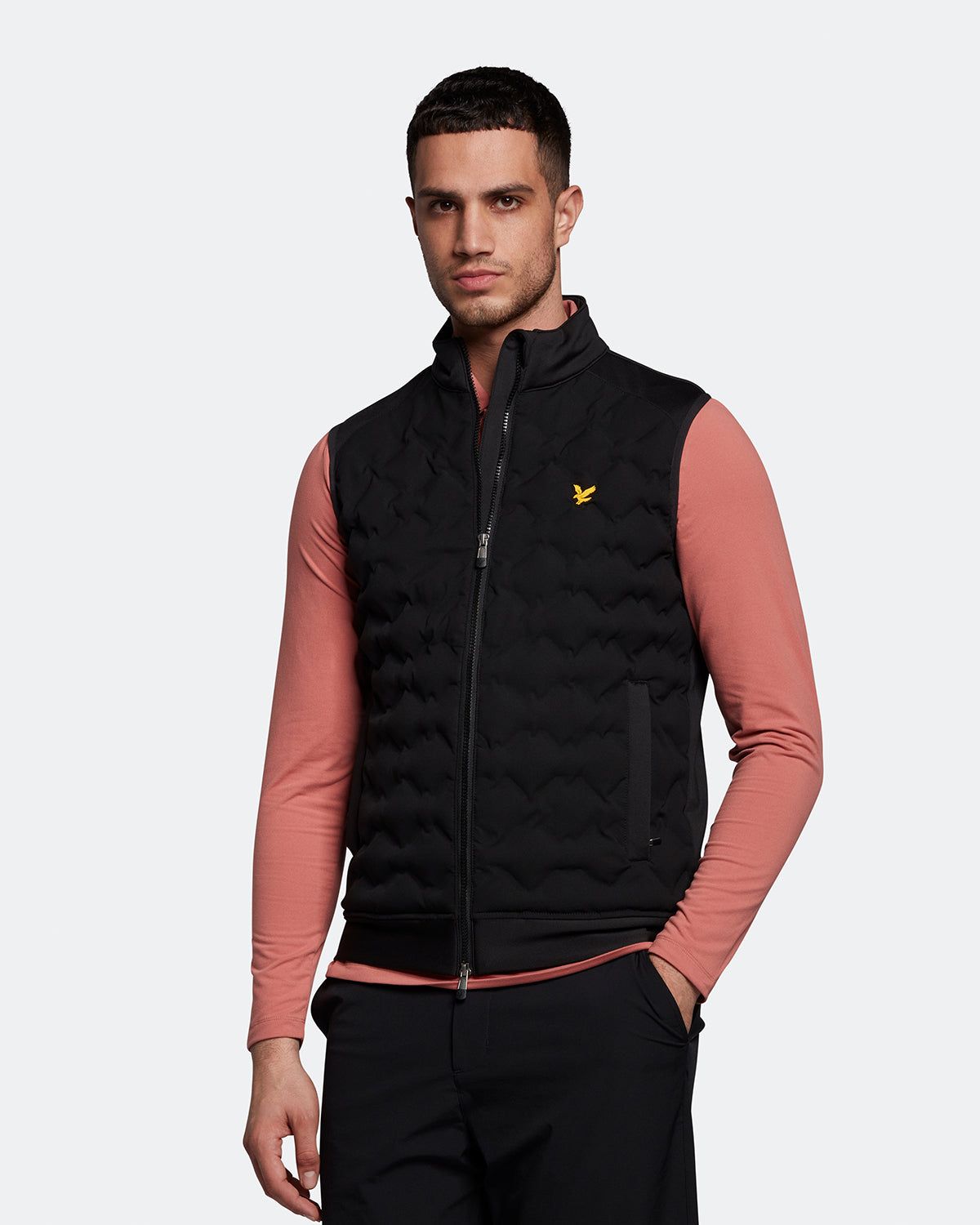 Check Quilt Back Fleece Gilet sold by Lyle & Scott