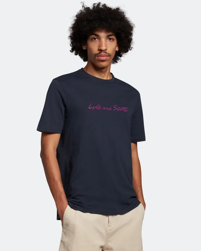 Script Embroidery T-Shirt sold by Lyle & Scott