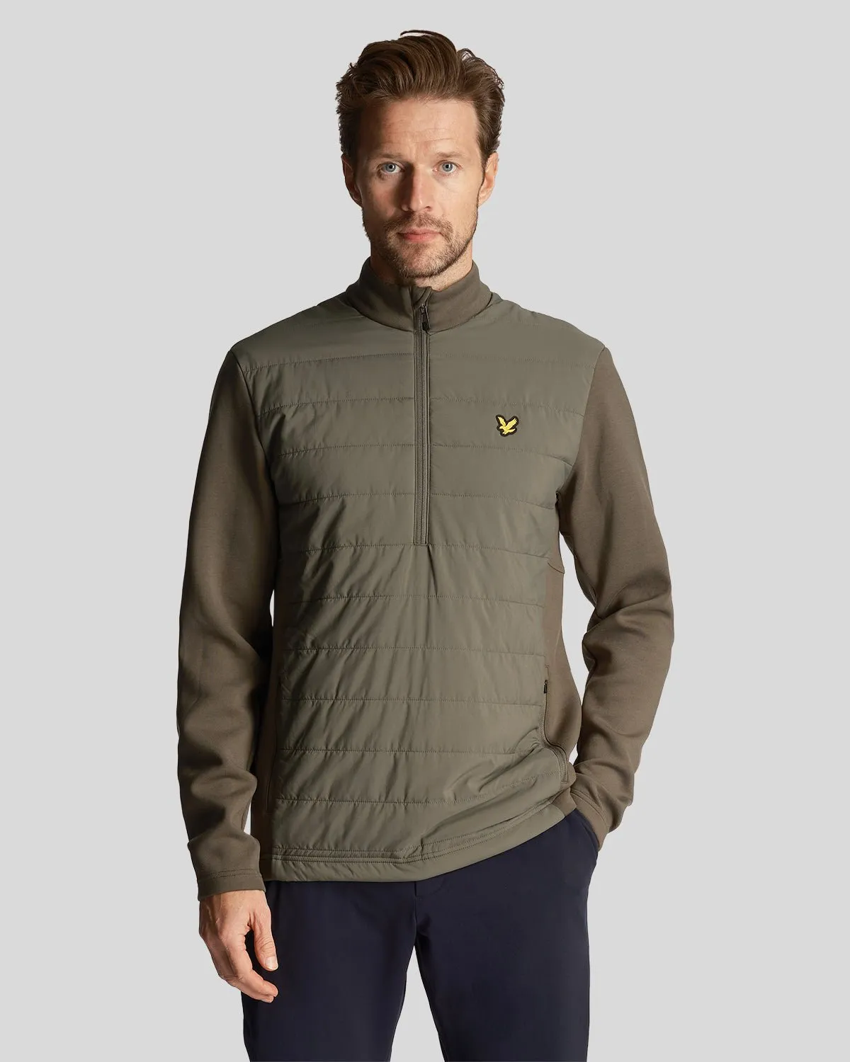 Golf Baffle Quilted 1/4 Zip Midlayer sold by Lyle & Scott