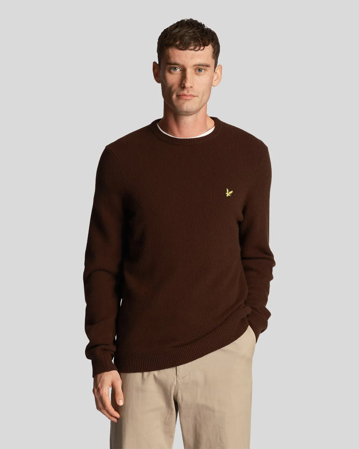 Crew Neck Lambswool Jumper sold by Lyle & Scott