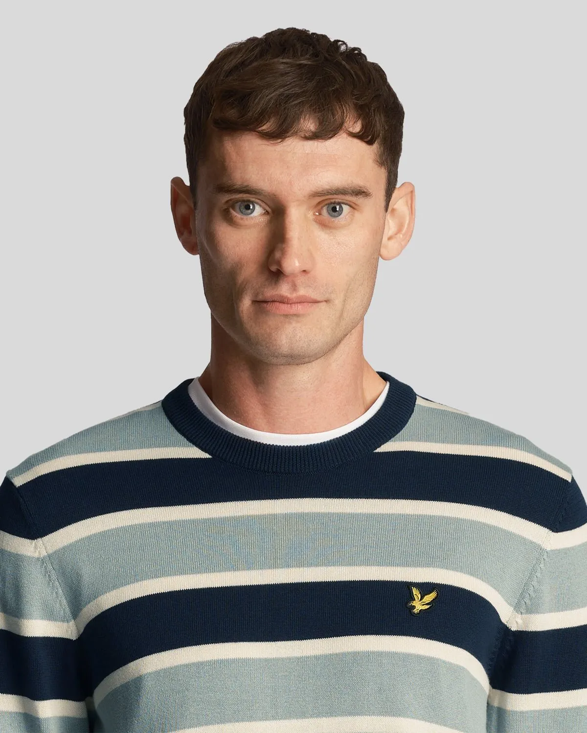 Striped Crew Neck Jumper sold by Lyle & Scott product image thumbnail 4