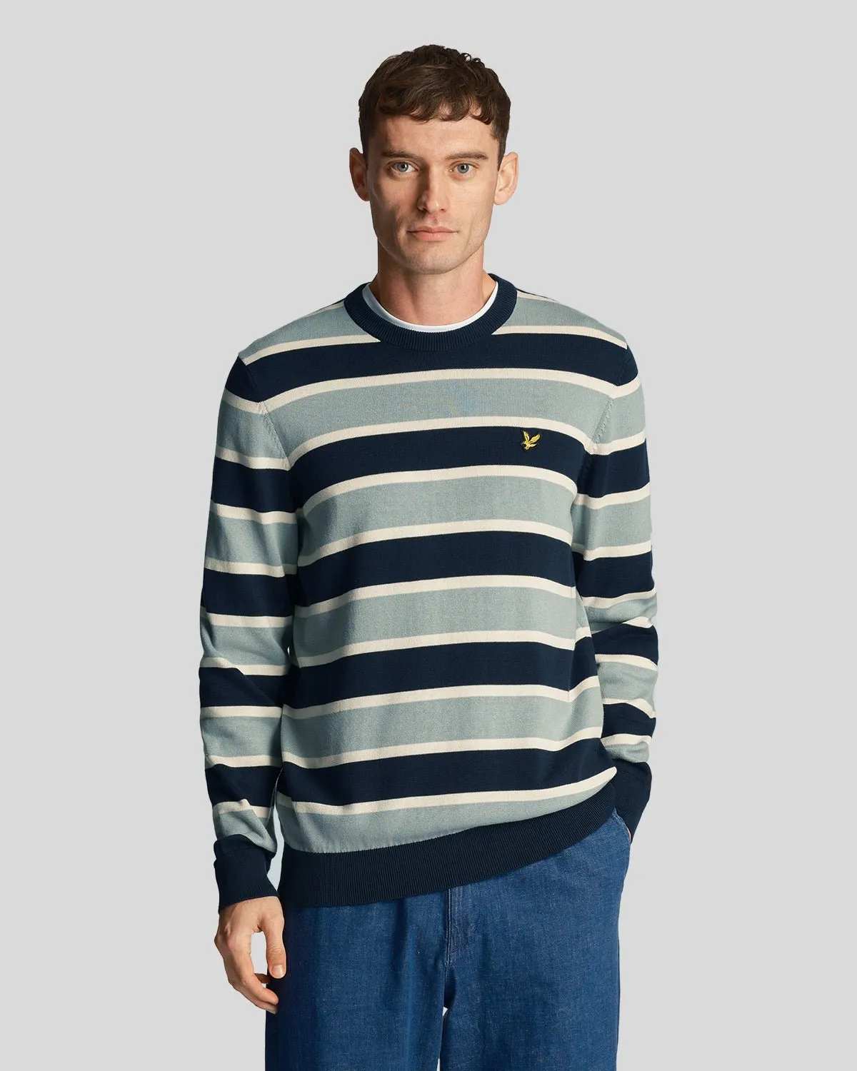 Striped Crew Neck Jumper sold by Lyle & Scott
