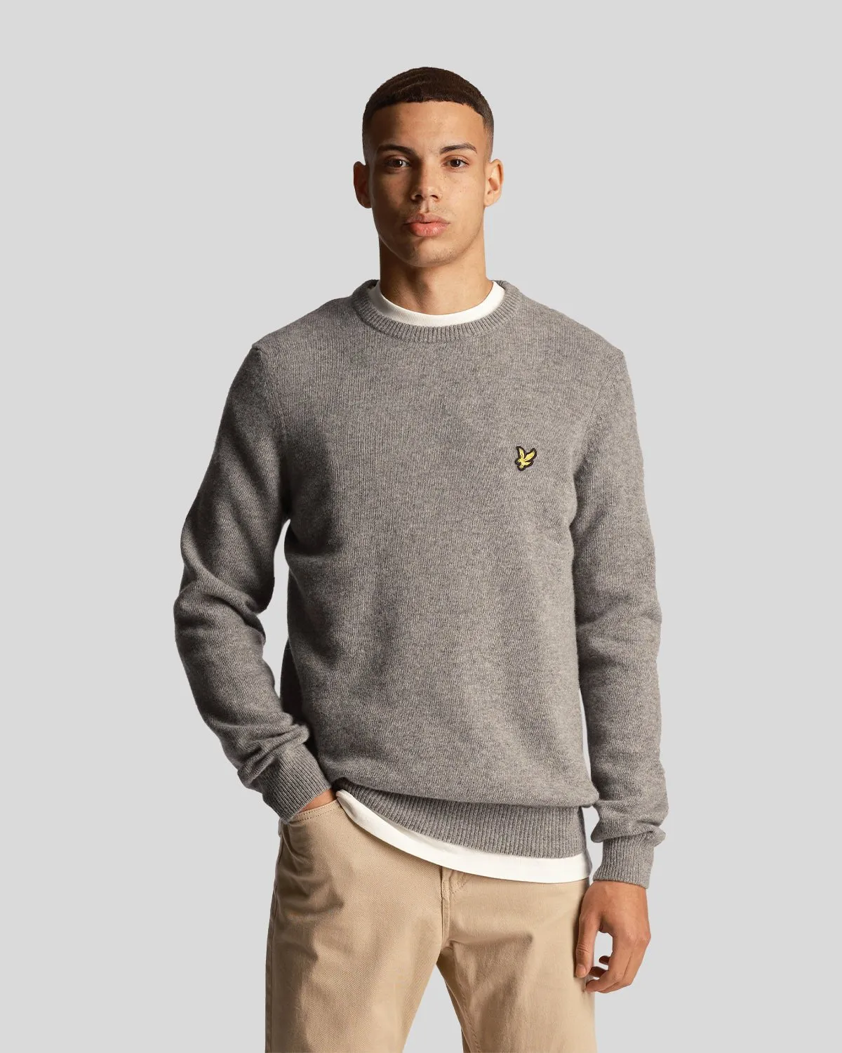 Crew Neck Lambswool Jumper sold by Lyle & Scott
