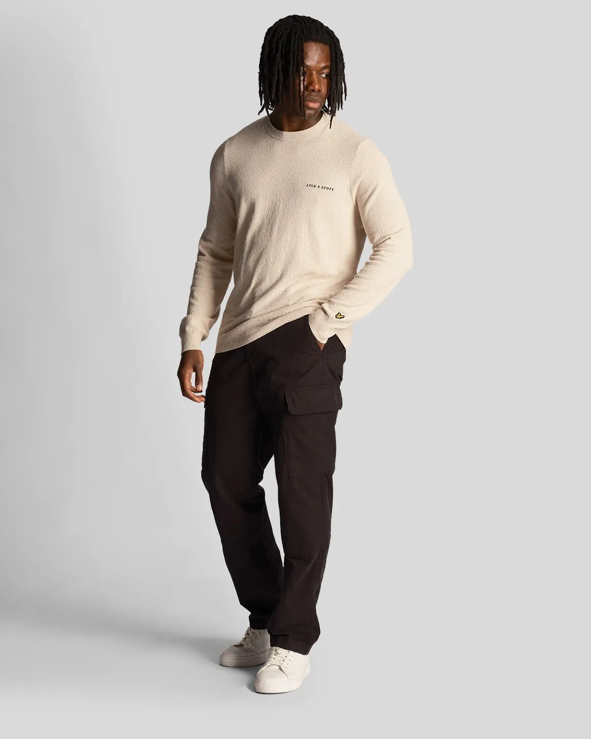 Boucle Crew Neck Jumper sold by Lyle & Scott product image thumbnail 2