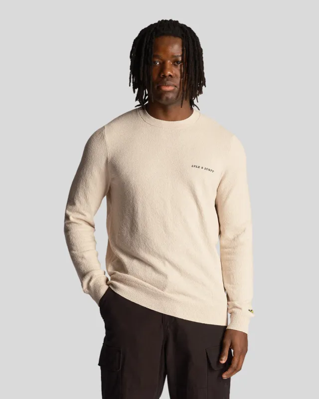 Boucle Crew Neck Jumper sold by Lyle & Scott